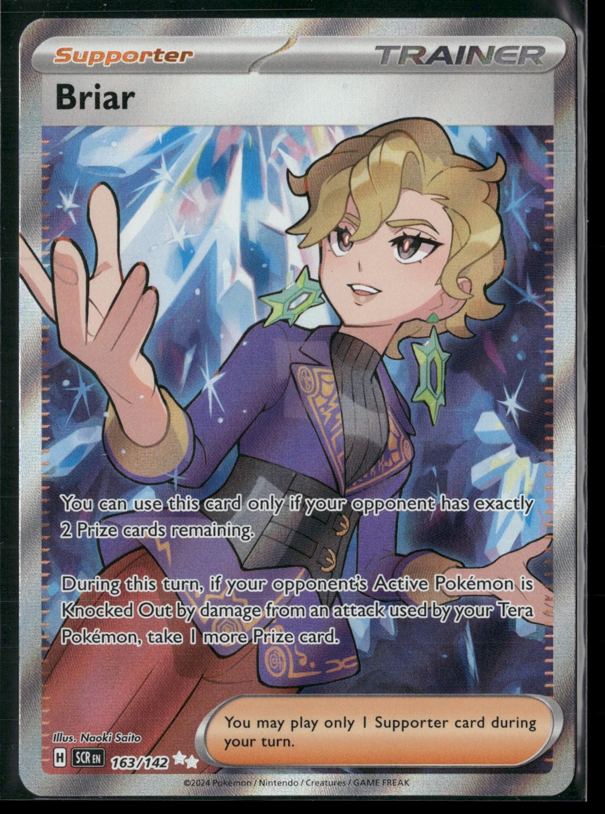 Briar 163/142 Ultra Rare Stellar Crown Pokemon Holo Near Mint
