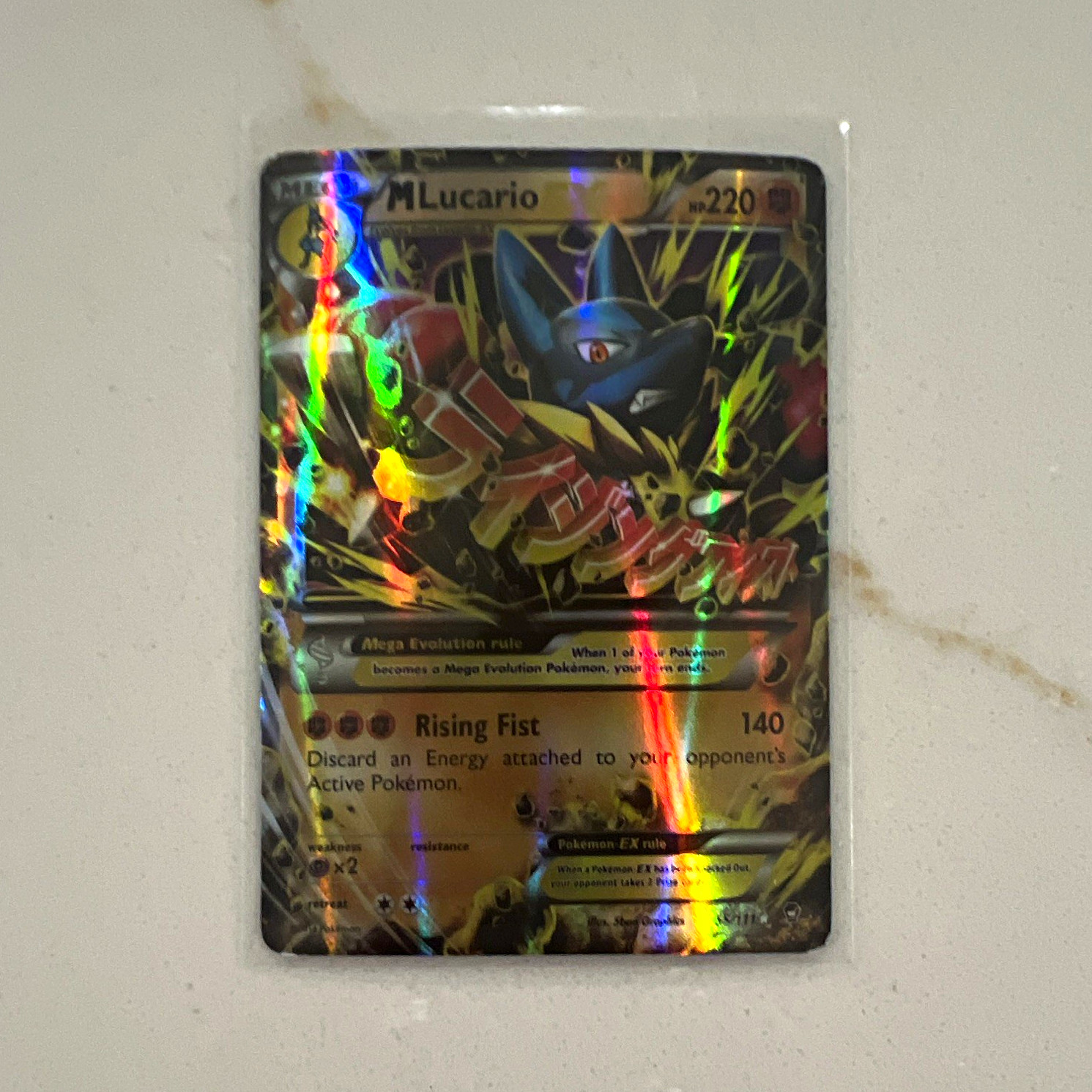 M Lucario EX Secret Rare 113/111 XY Furious Fists Holo 220 HP Rising Fist