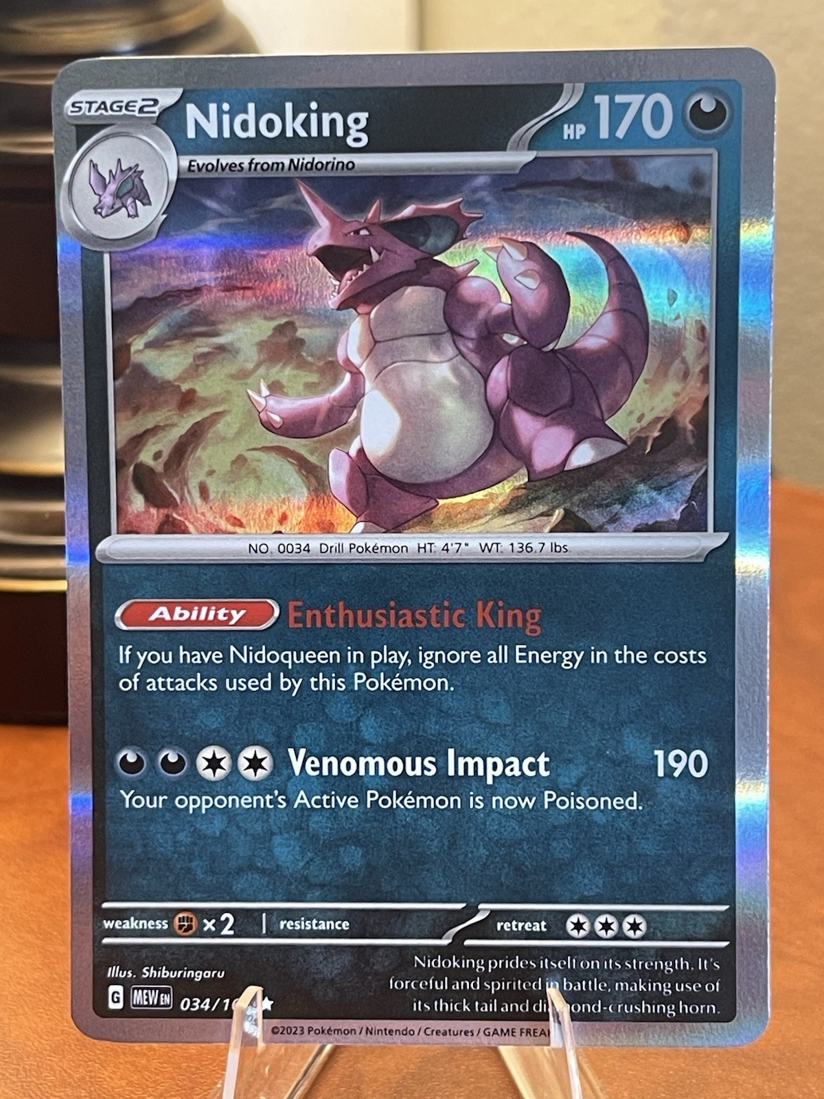 Nidoking 034/165 Sv: Scarlet & Violet 151 Holo-NM