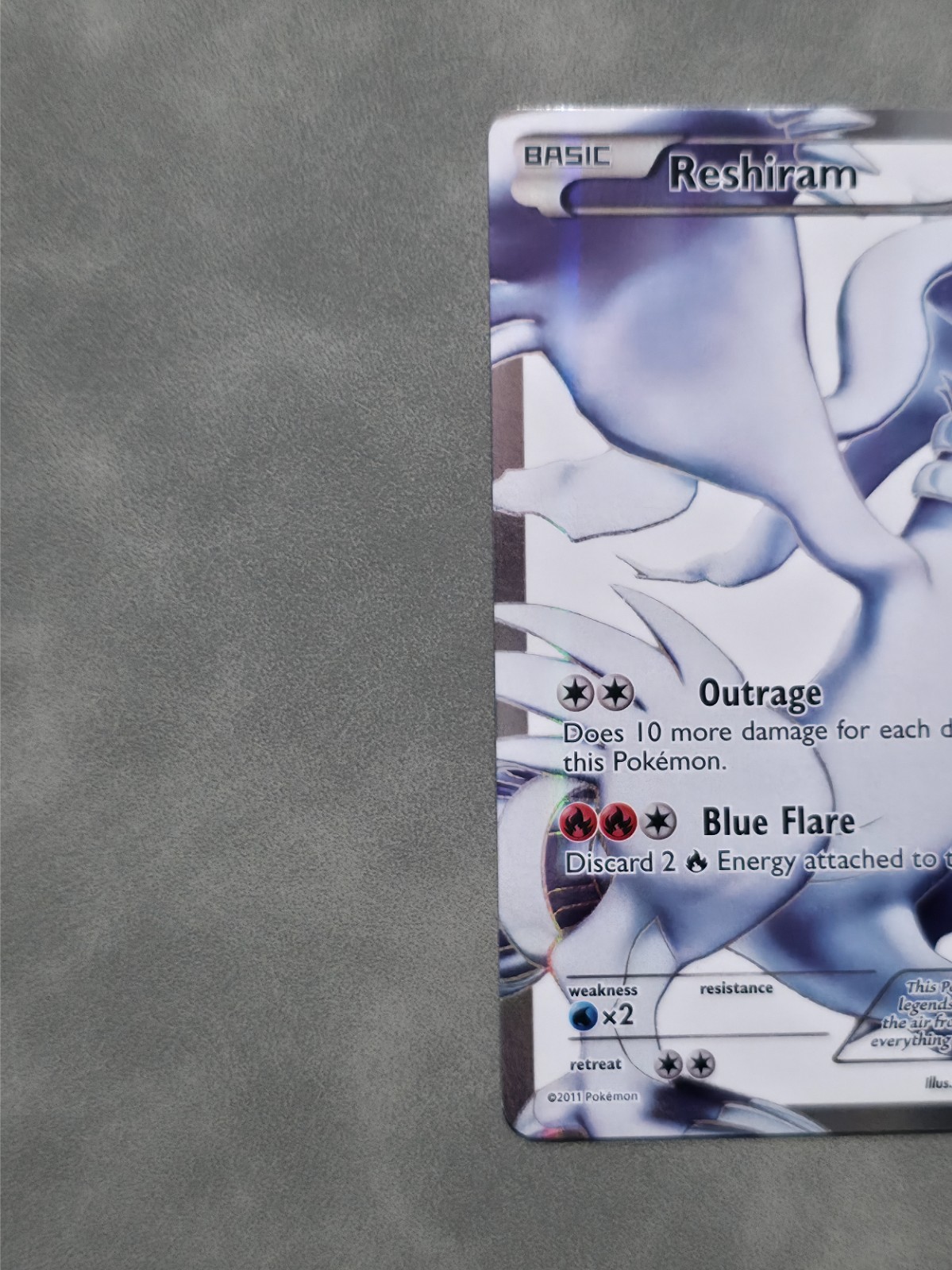 Pokemon Reshiram 113/114 Black & White Full Art Holo Ultra Rare NEAR MINT CLEAN