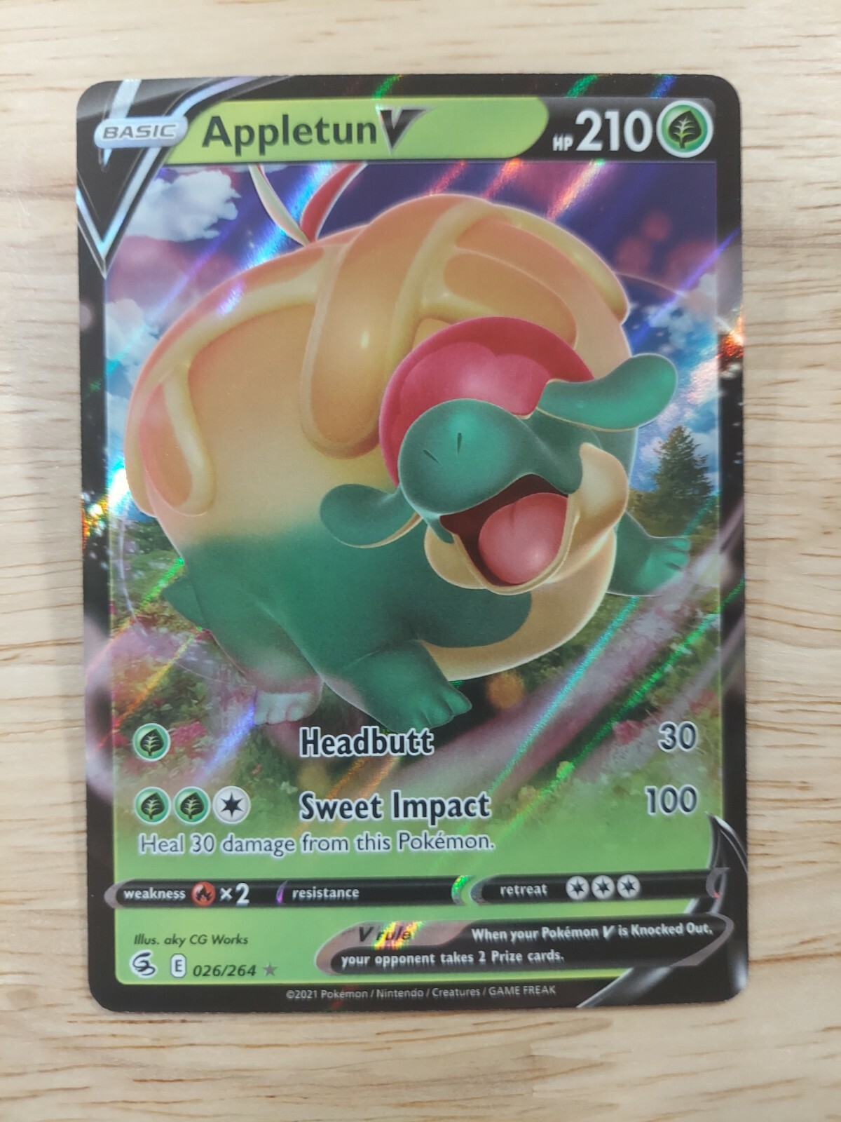 Appletun V 026/264 Fusion Strike NM Ultra Rare Pokemon Card