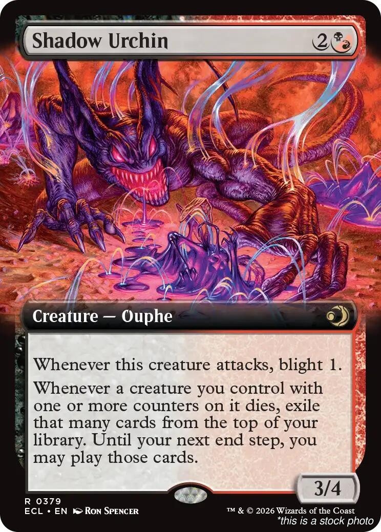 Shadow Urchin (Extended Art) (ECL 379) Normal, Lorwyn Eclipsed, MTG