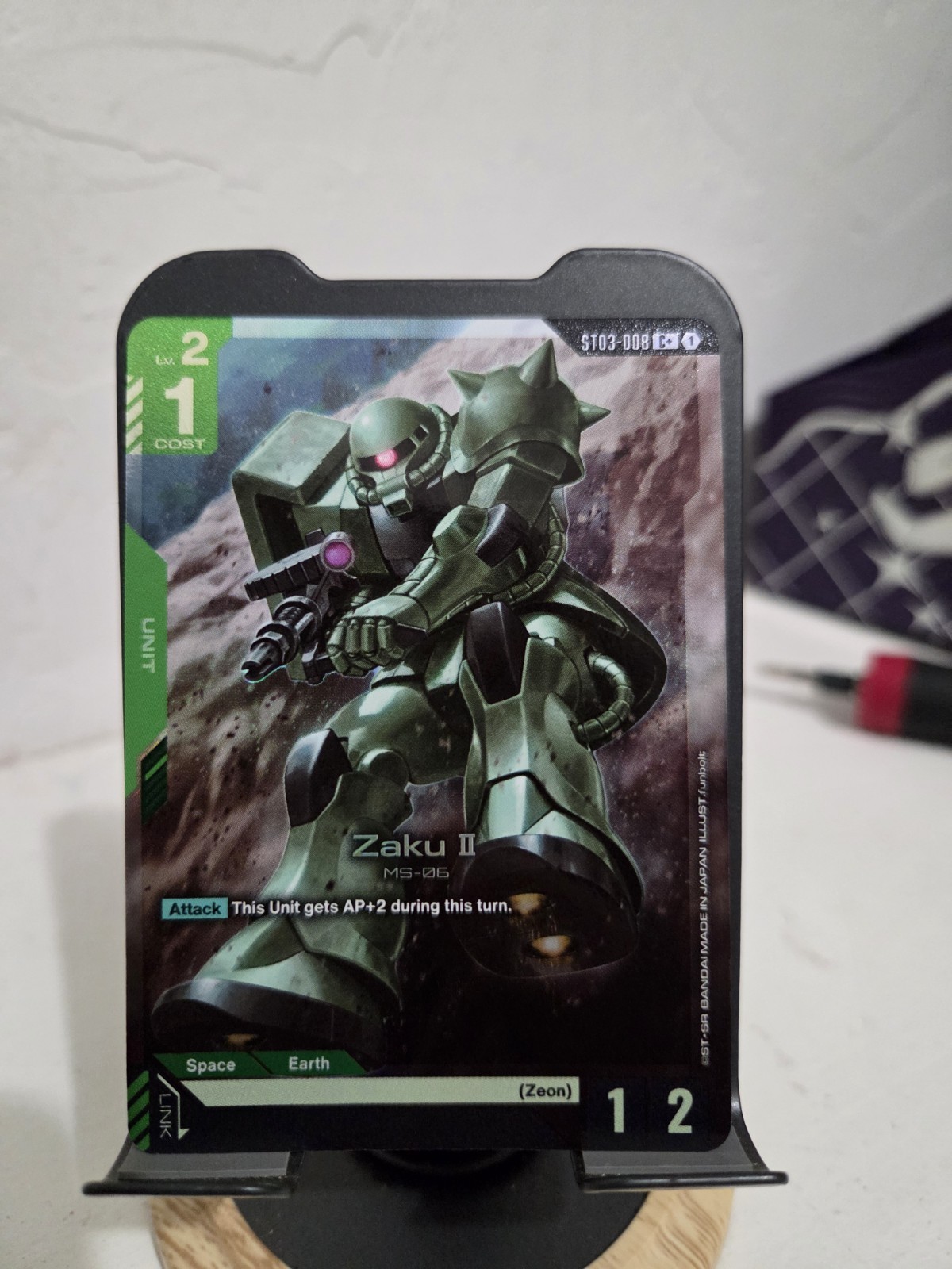 Bandai Gundam Card Game Zaku II C+ (ST03-008) ST03 Unit English Card Cost 1