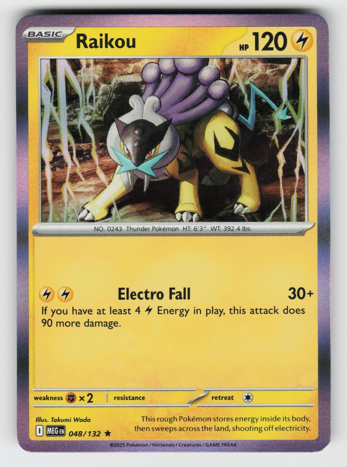 Raikou 048/132 Mega Evolution R Holo NM/M Pokemon