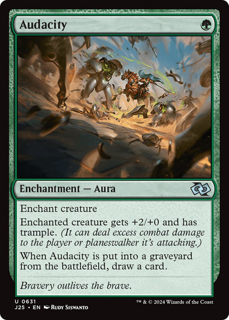 Audacity 631 J25 Foundations Jumpstart MTG Green Aura Siswanto Enchantment NM