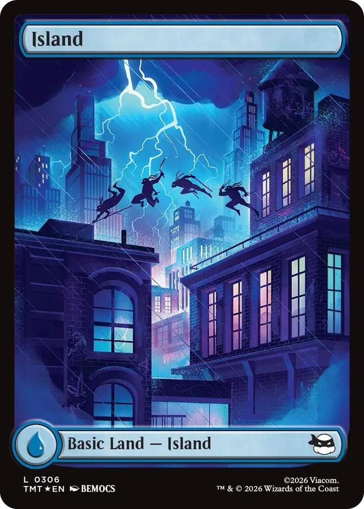 Island (0306) (Surge Foil) 306 L Teenage Mutant Ninja Turtles NM