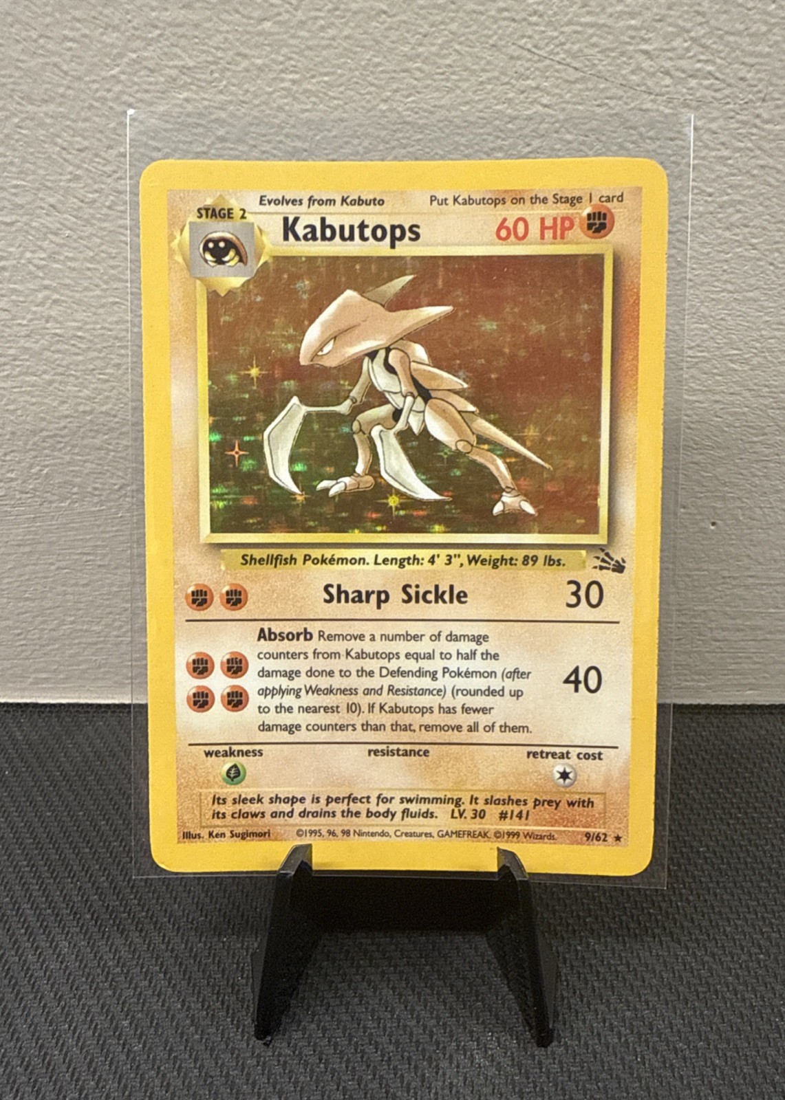 🟫1999 WOTC Pokémon Kabutops HOLO 9/62🟫