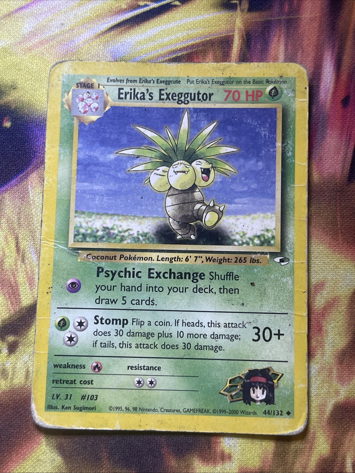 Erika’s Exeggutor 44/132 Gym Heroes – Pokémon Card – Hp Dmg