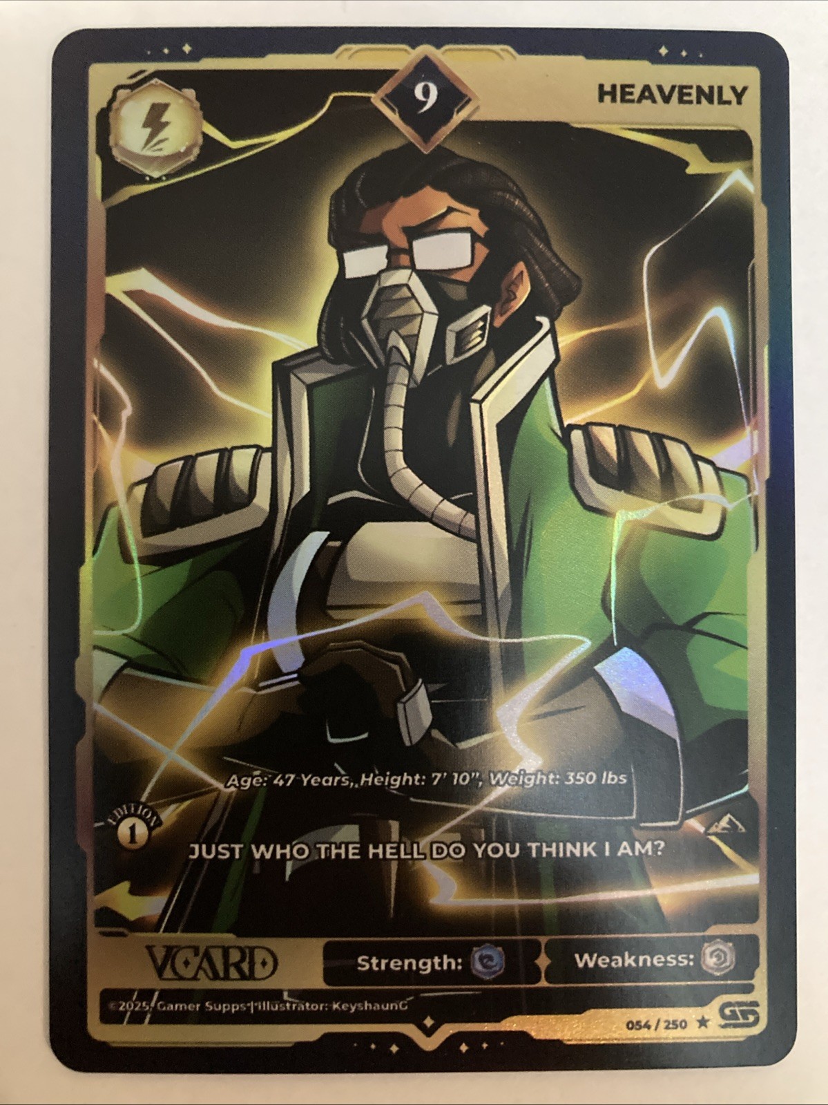 VCard Awakened Worlds 1st Edition R Power 9 – Heavenly Holo Foil 054/250