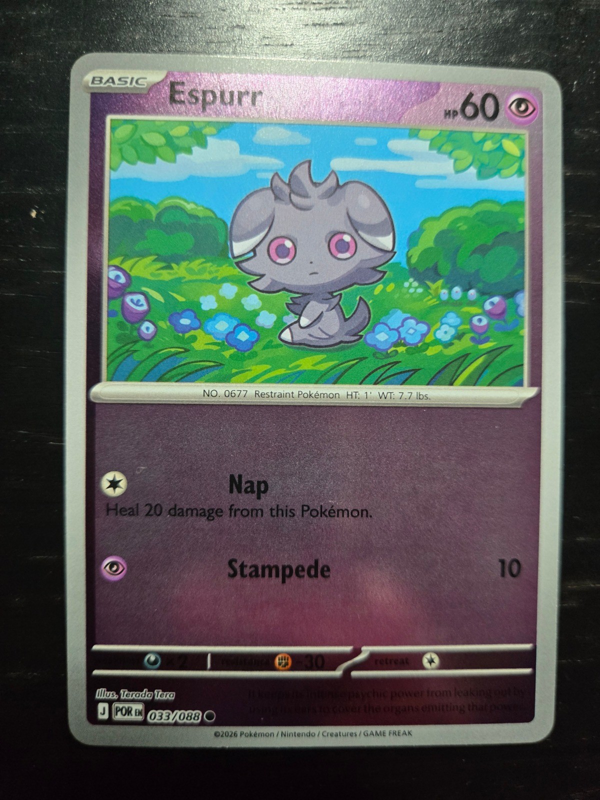 Espurr Reverse Holo Common ME03: Perfect Order 033/088 NM