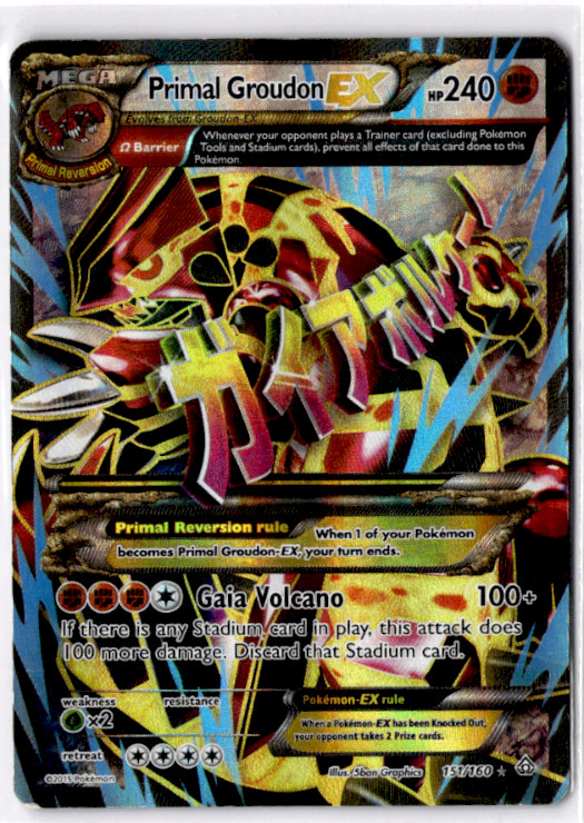 Primal Groudon EX (Omega – 151 Full Art) MP, XY – Primal Clash 151/160 – Holo