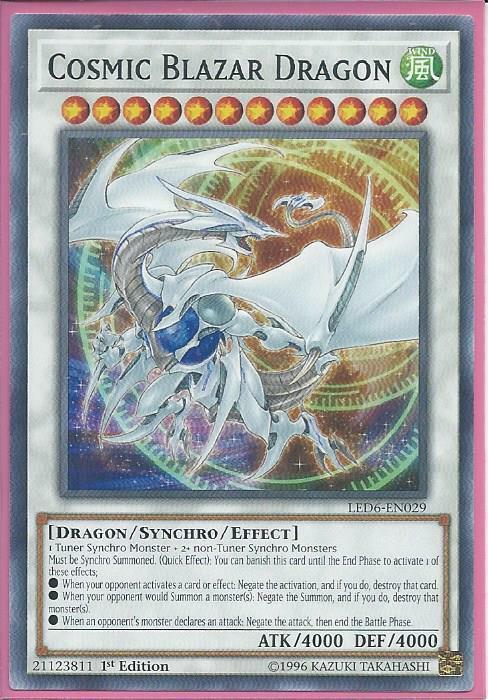 Yugioh – Cosmic Blazar Dragon – 1st Edition Card