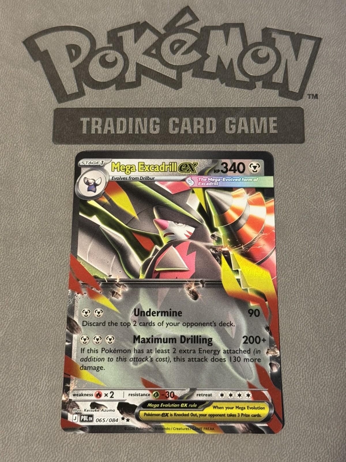 Mega Excadrill ex 065/084 Holo Double Rare Pitch Black NM