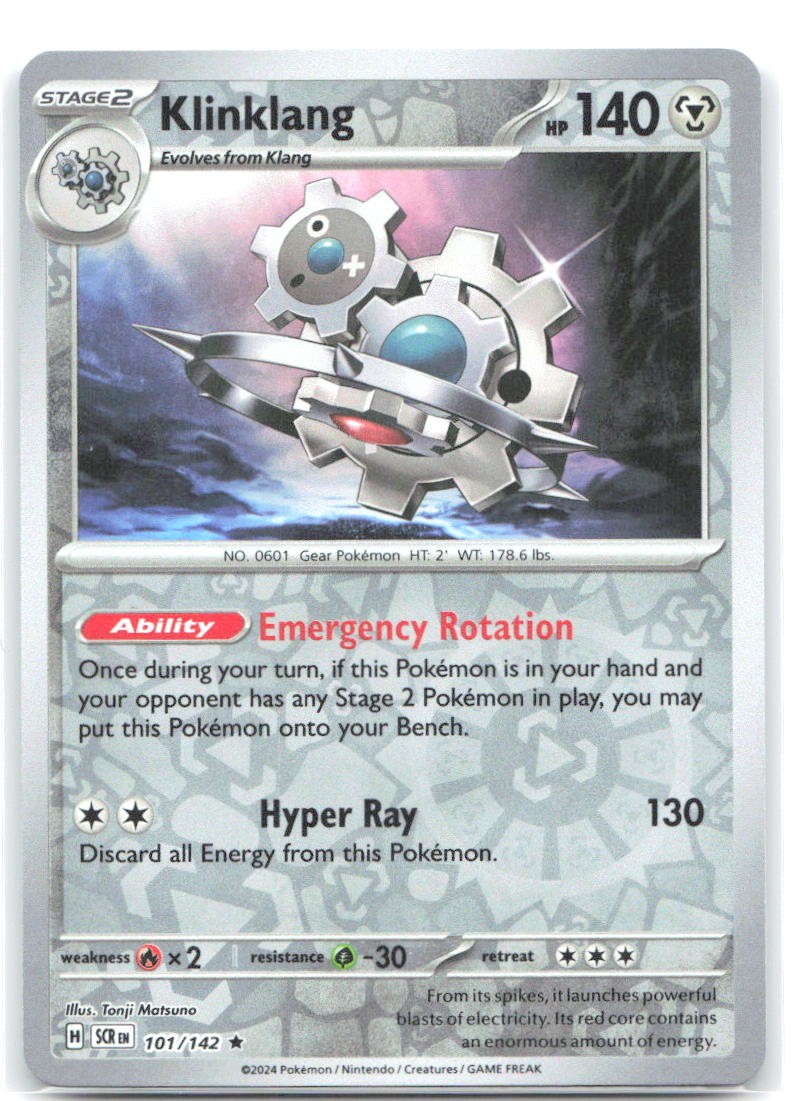 Klinklang Reverse Holo Rare SV07: Stellar Crown 101/142 NM