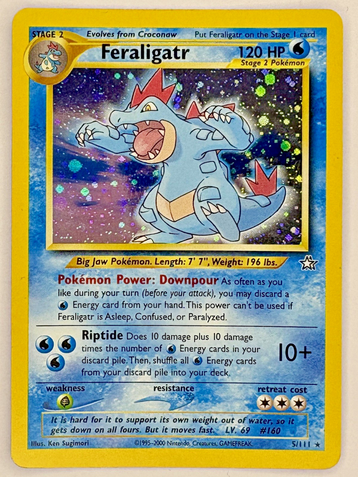 Pokemon Feraligatr 5/111 Neo Genesis Holo Rare LP