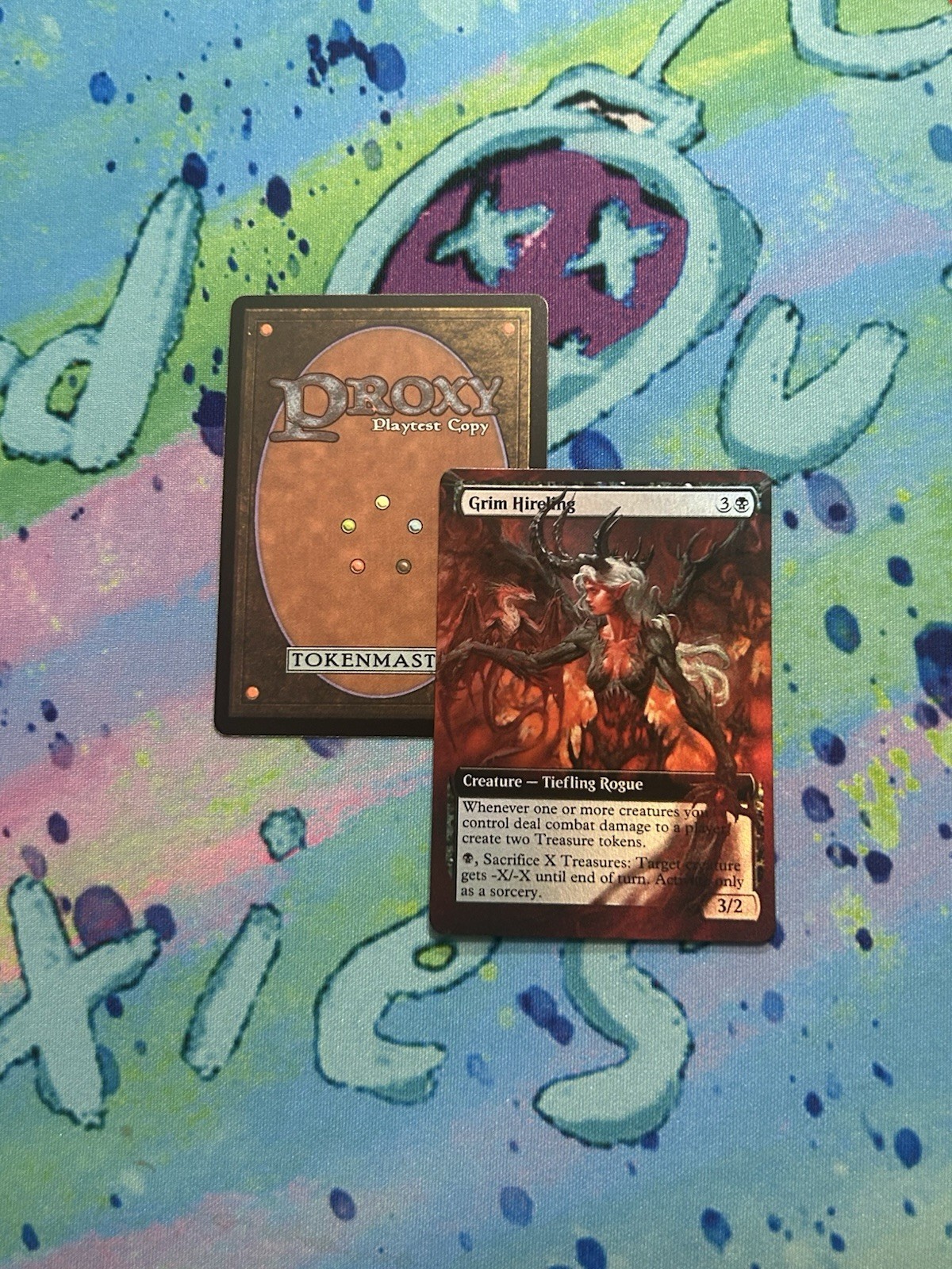 DIY Grim Hireling Frame Break Full Art Foil Mtg Play Card