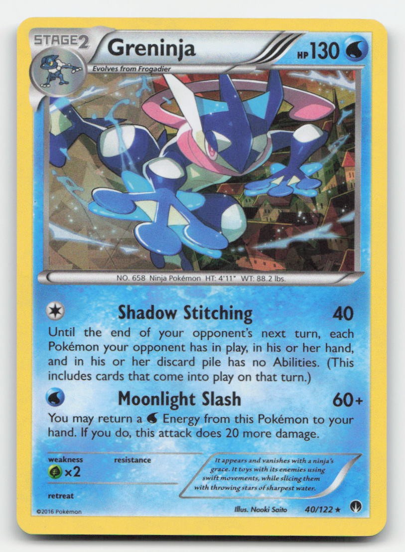 Greninja Cracked Ice Holo BREAKpoint 40/122 R Pokemon MP