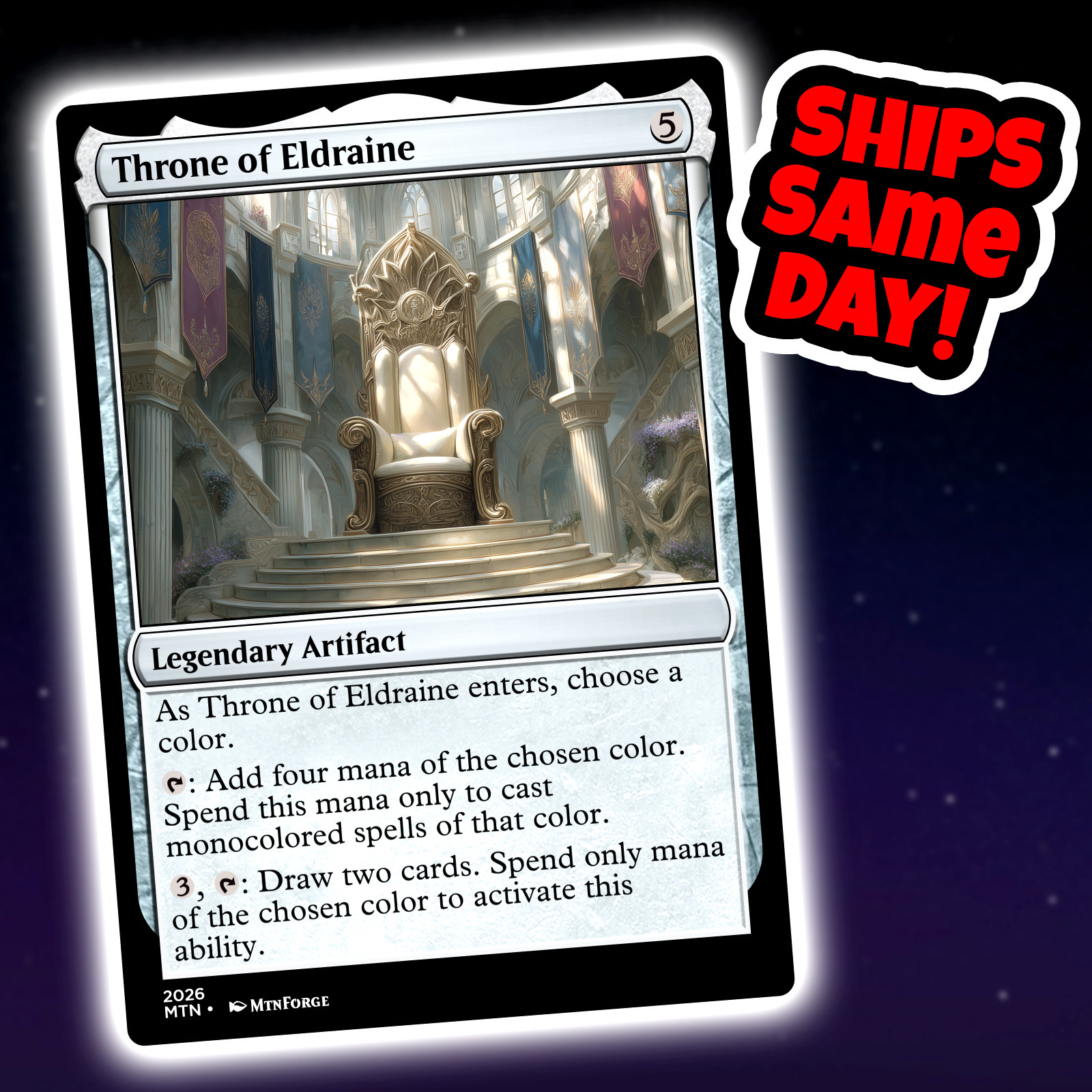 Throne Of Eldraine – Custom Art Magic: The Gathering Playtest Card – Commander