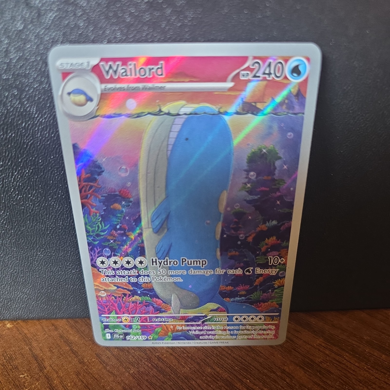 Wailord 162/159 SV09 Journey Together Illustration Rare Holo Stage 1 240 HP