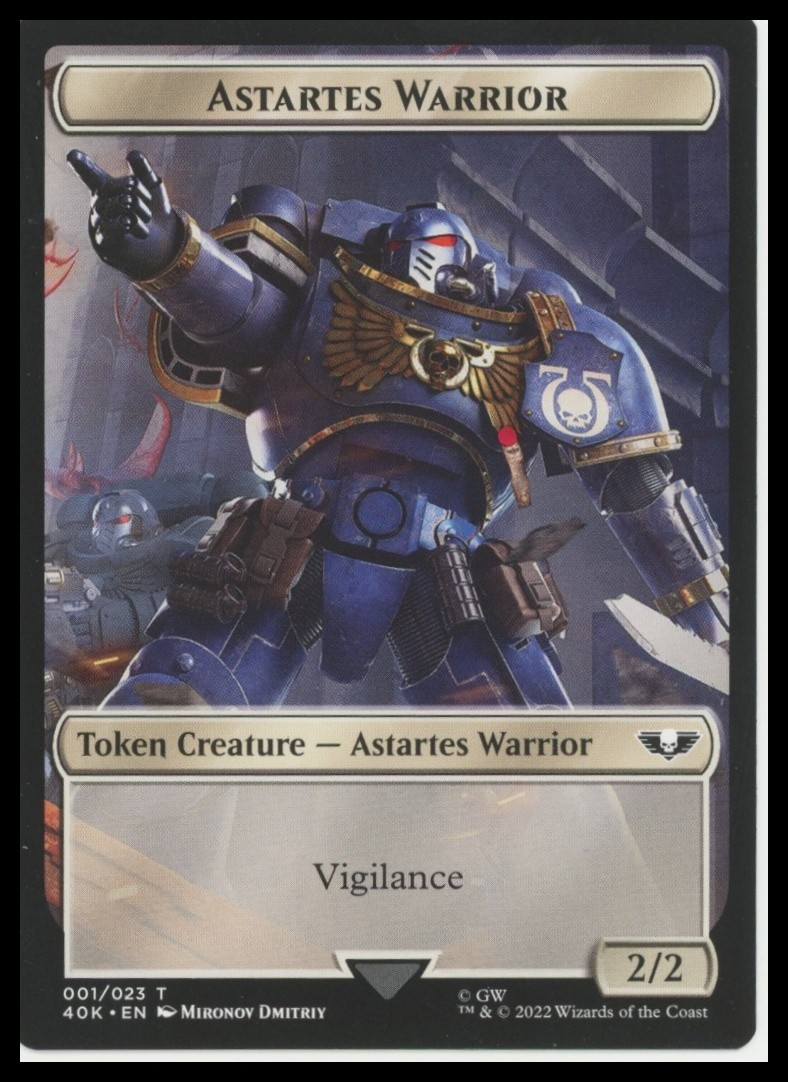 Warhammer 40,000 Astartes Warrior // Robot Double-Sided Token MTG