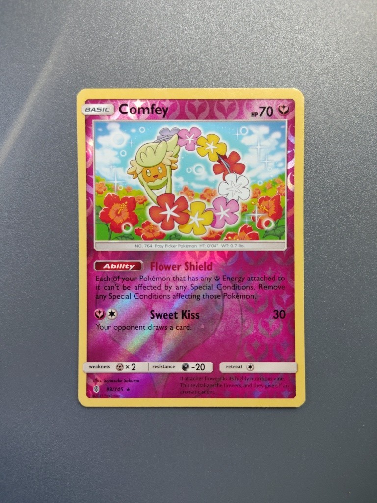 Comfey 93/145 Guardians Rising Reverse Holo Pokemon TCG