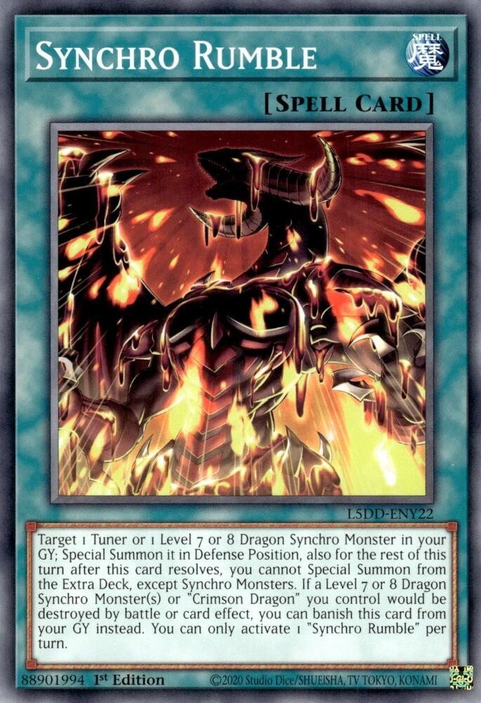 3x Synchro Rumble Common L5DD-ENY22 NM Legendary 5D’s Decks playset