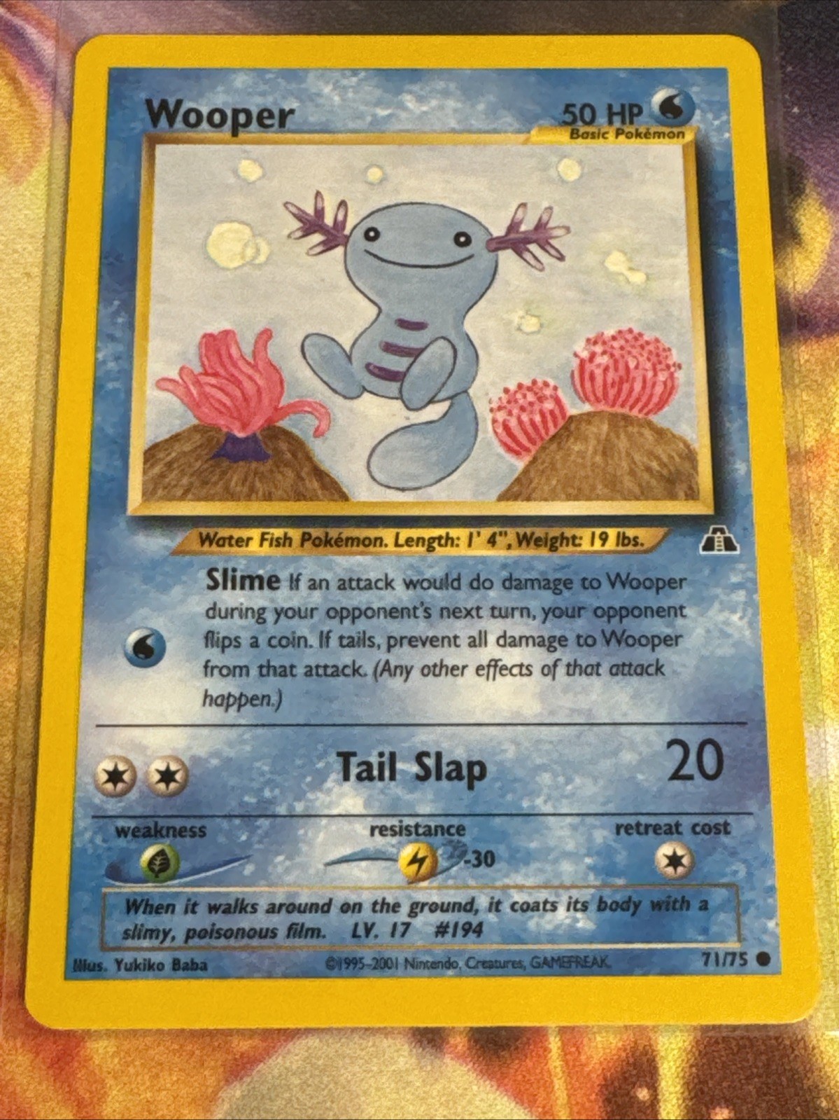 WOOPER 71/75 COMMON NEO DISCOVERY POKEMON UNLIMITED EDITION LP