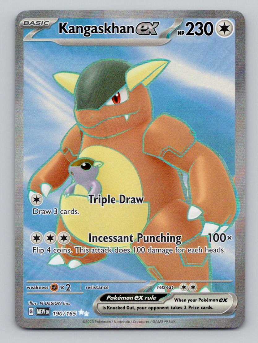 Kangaskhan ex 190/165 Ultra Rare 151 Pokemon Holo Near Mint