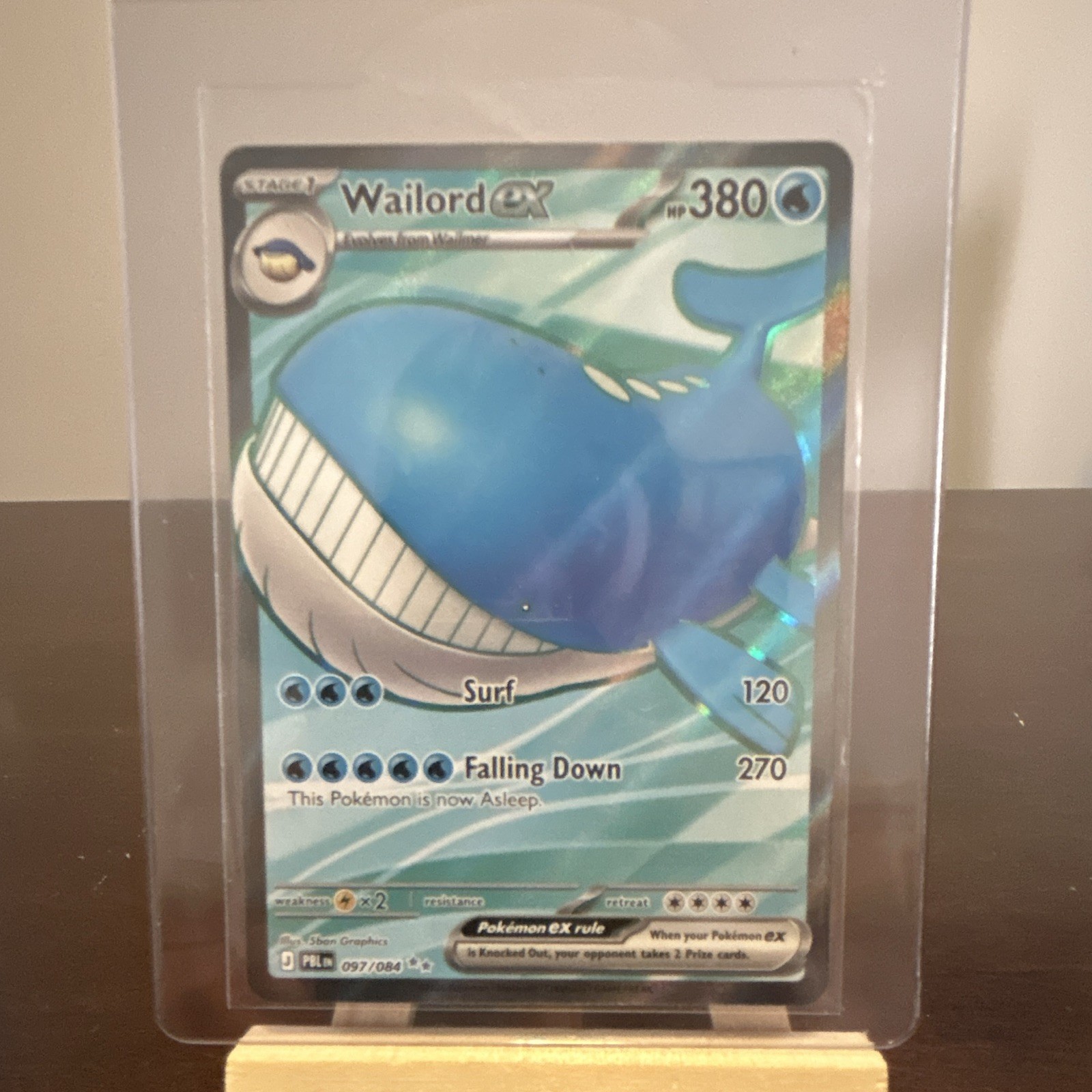 Pokemon Wailord EX 097/084 Pitch Black Full Art Holo Ultra Rare 380HP EN