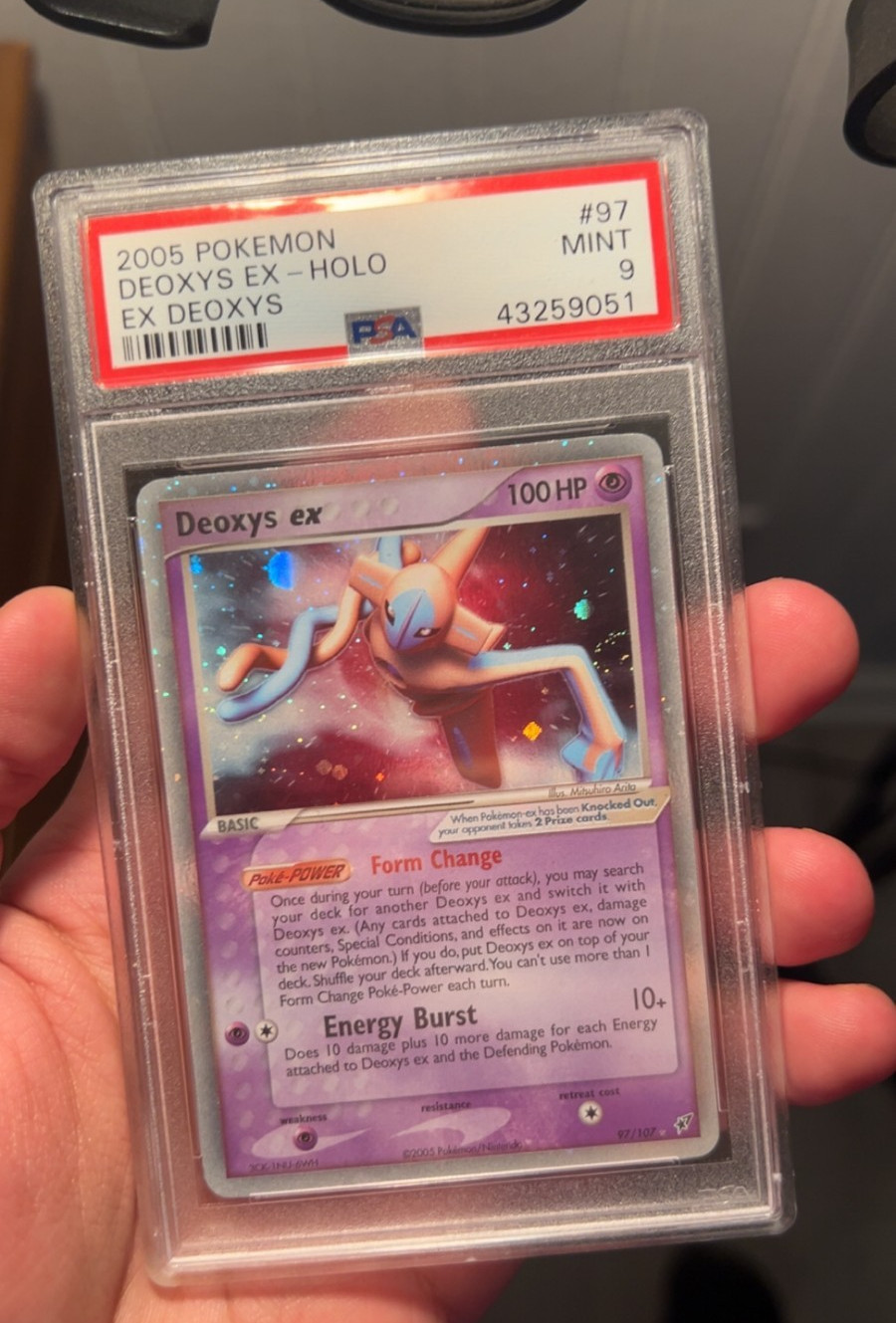 Pokémon Deoxys Ex 97/107 PSA 9 (Read Description)