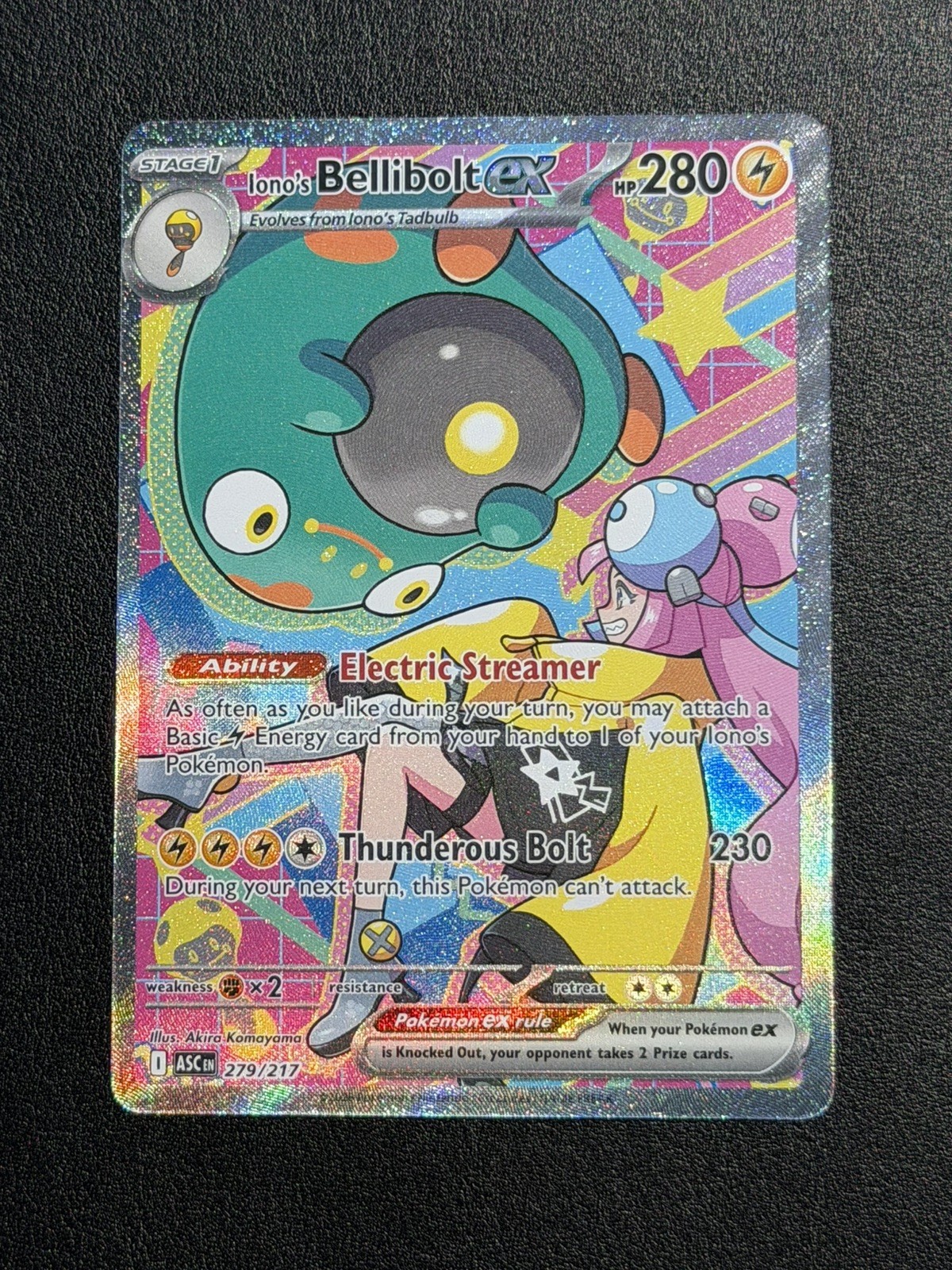 Iono’s Bellibolt Ex 279 Special Illustration Rare Pokemon Ascended Heroes