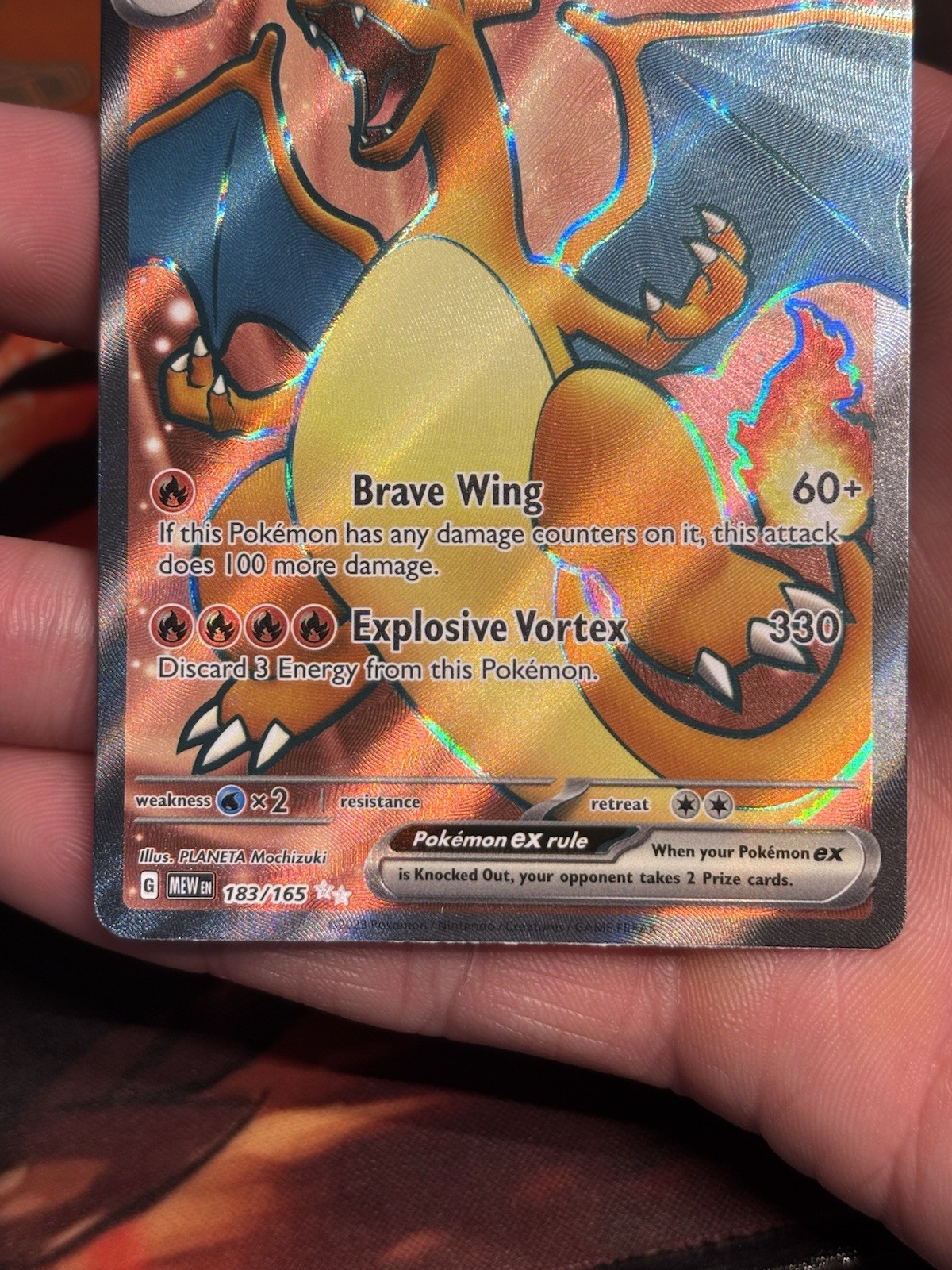 Charizard ex 183/165 Scarlet Violet 151 Full Art Holo Pokemon TCG NM