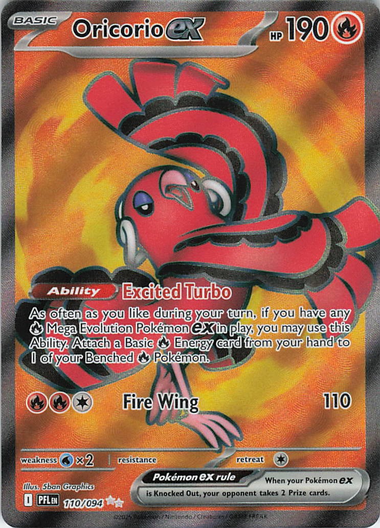 Oricorio ex – Ultra Rare ME02: Phantasmal Flames 110/094 NM Holo