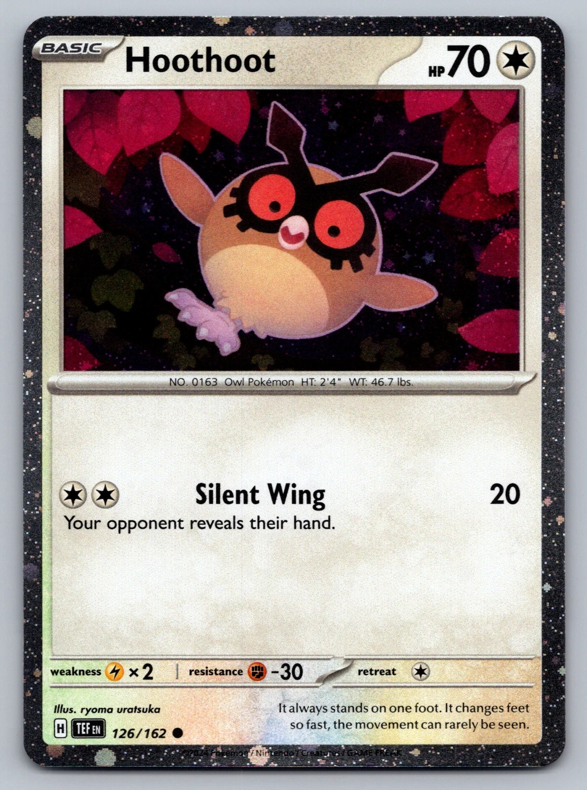 Hoothoot 126/162 Cosmos Holo Temporal Forces Pokemon TCG Near Mint