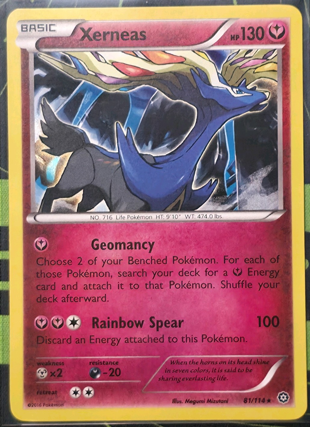 Xerneas 81/114 XY-Steam Siege Holo LP Excellent Pokémon TCG Card