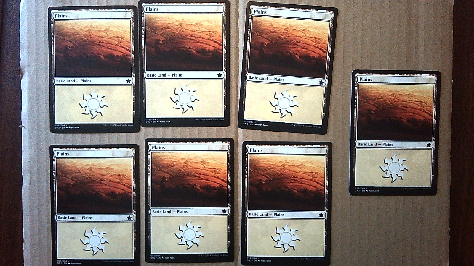 MTG Playsets – Plains (055) x7 – Game Night 2019, John Avon