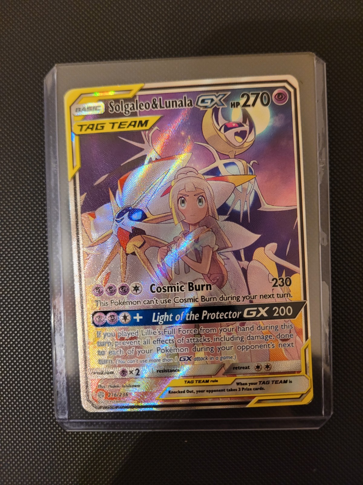 Reshiram & Zekrom GX 222/236 and Solgaleo & Lunala GX 216/236 – Cosmic Eclipse
