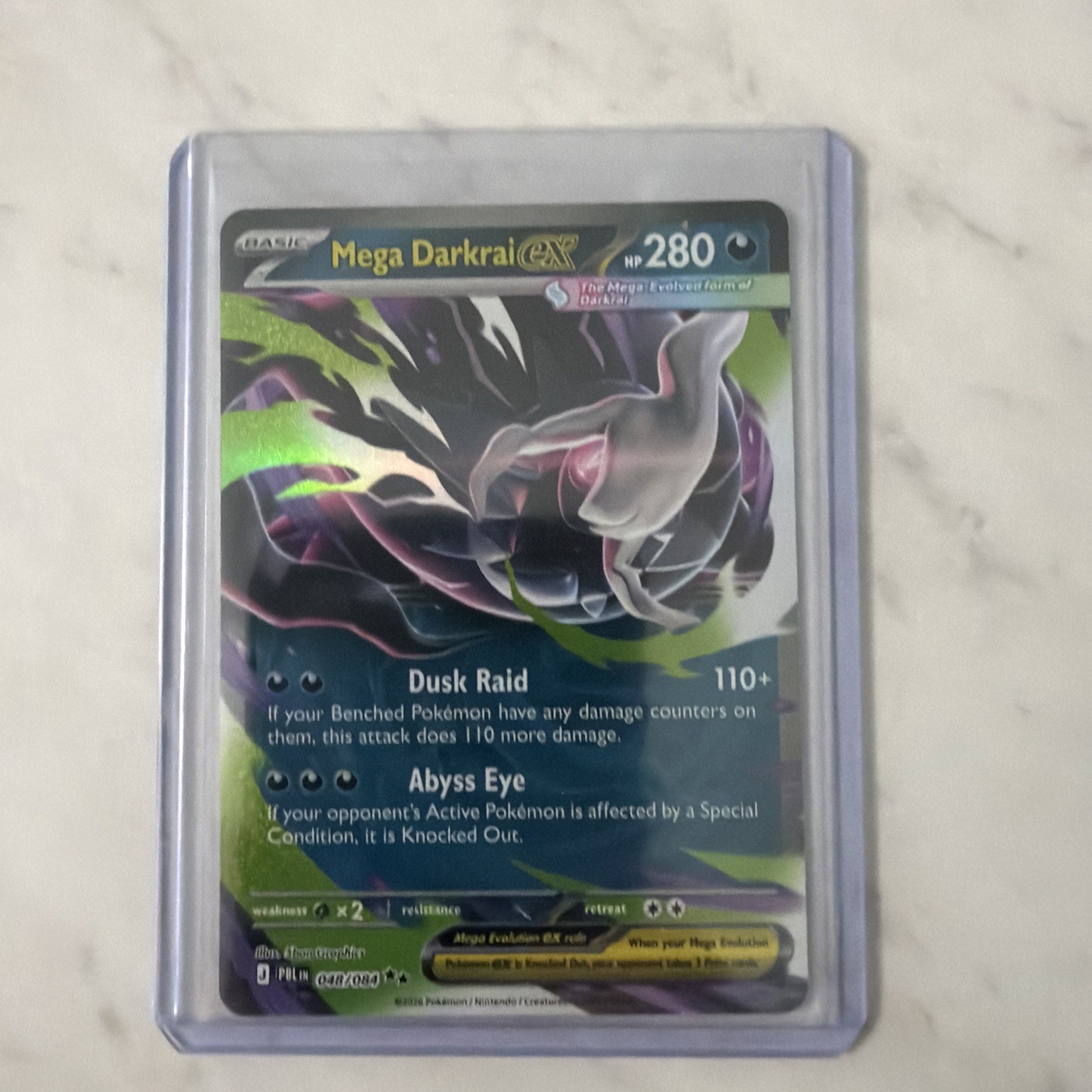 Mega Darkrai EX 048/084 Pitch Black Holo Rare Pokemon Card NM 48 Double Rare
