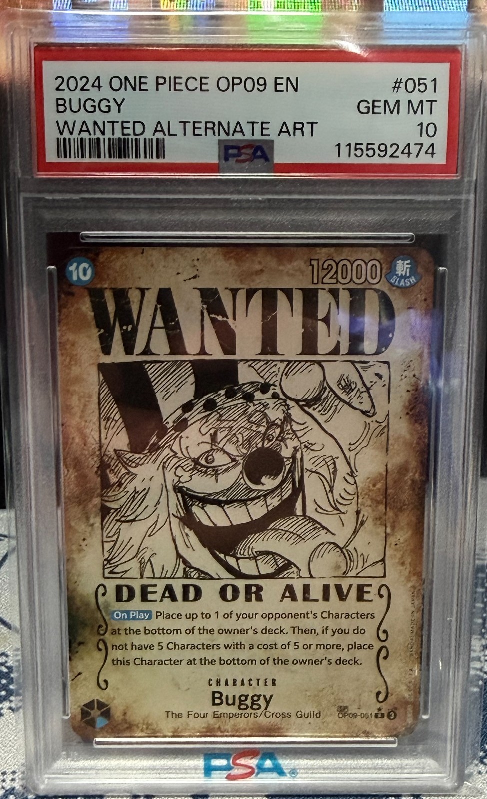 OP09-051 Buggy Wanted ALT ART PSA 10 English