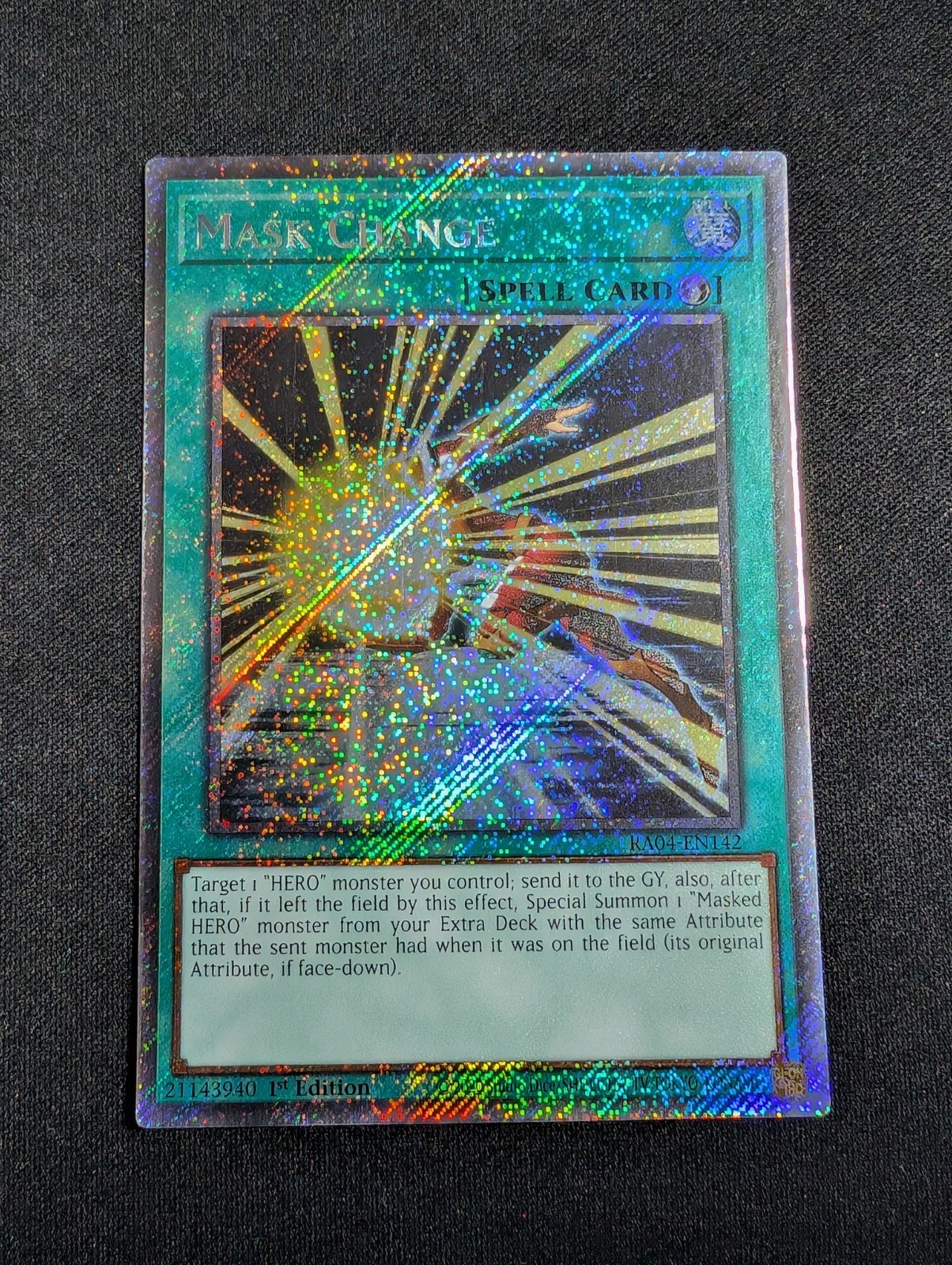 Yugioh – Mask Change RA04-EN142 1st Platinum Secret Rare NM