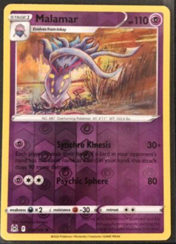 Malamar 078/196 Reverse Holo Rare SWSH11 Lost Origins M/NM New