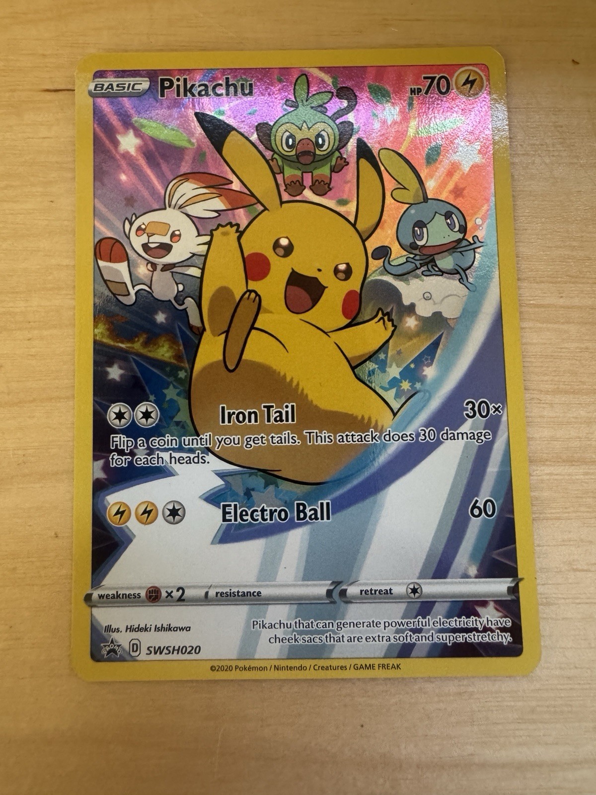 FULL ART Pikachu ULTRA RARE Pokemon Promo SWSH020 Shield Sword Starter NM