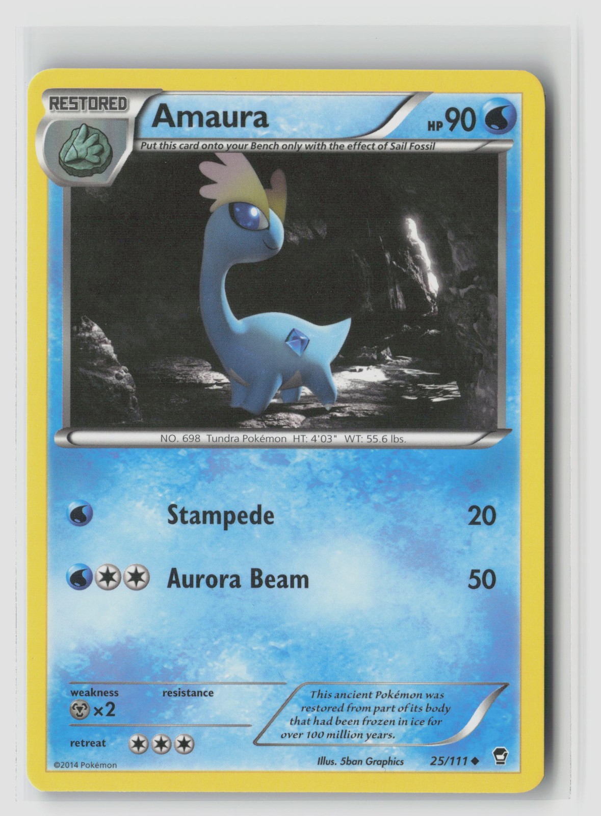 Amaura #25/111 Xy – Furious Fists Uncommon Pokemon TCG LP