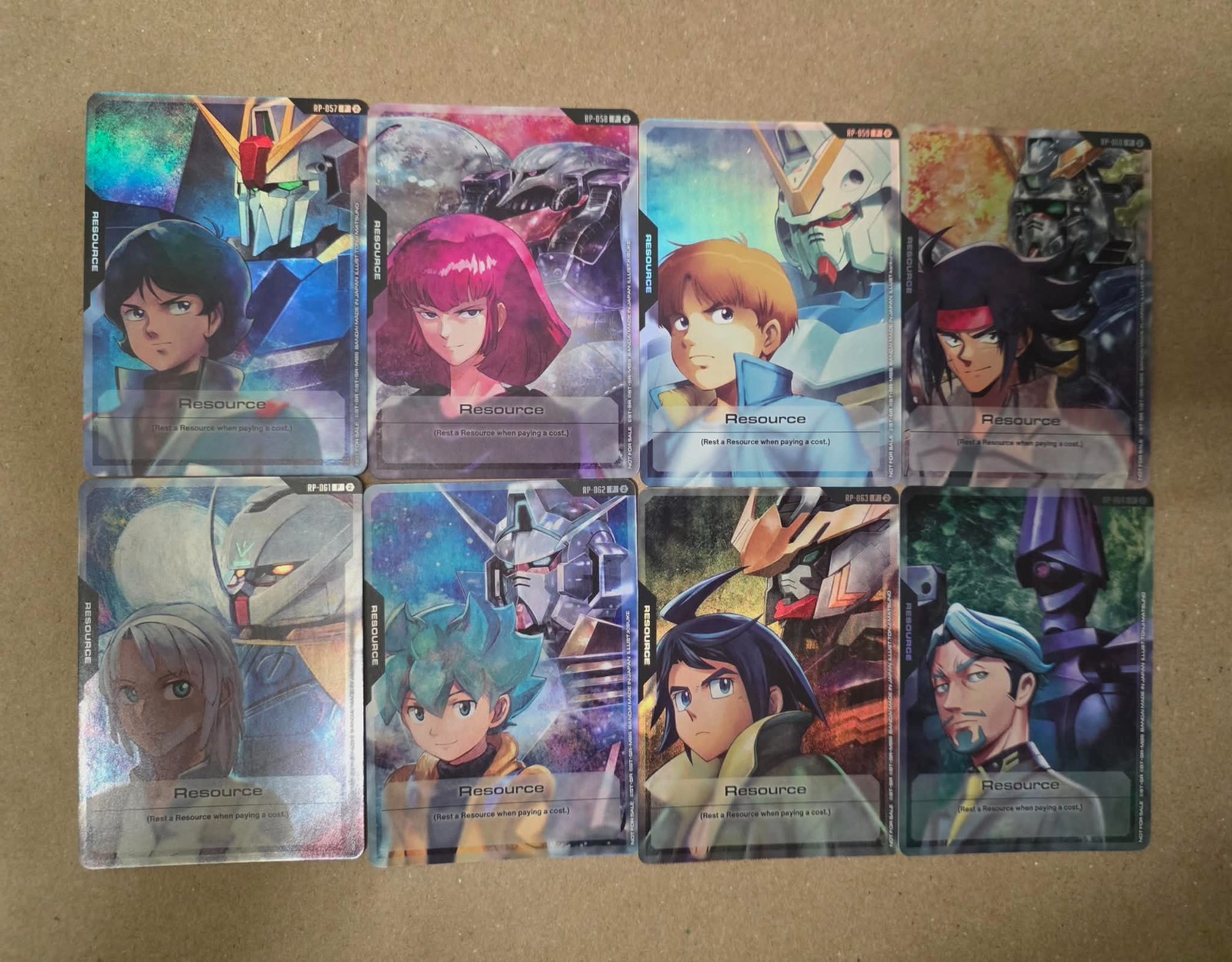 Gundam Card Game 1st Anniversary Resource set of 8 NEW Limited