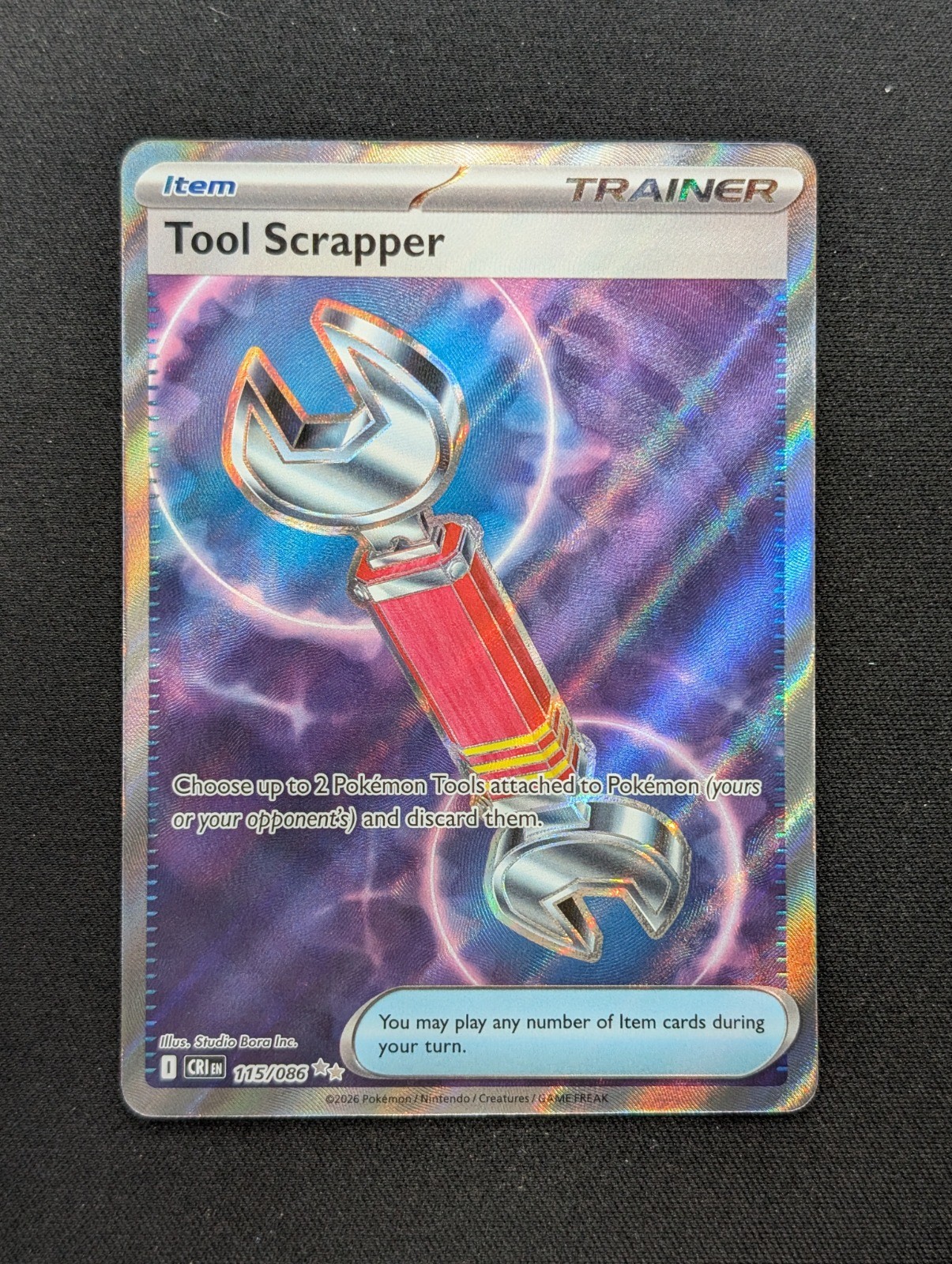 Tool Scrapper 115/086 Ultra Rare ME04: Chaos Rising Holo CRI