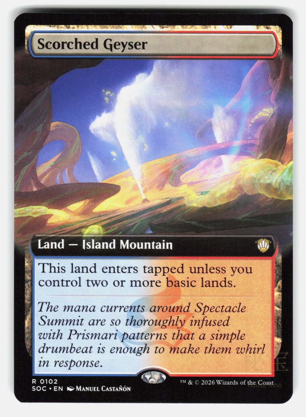 SCORCHED GEYSER (EXTENDED ART) – Magic: The Gathering – CASTAÑÓN NM/M