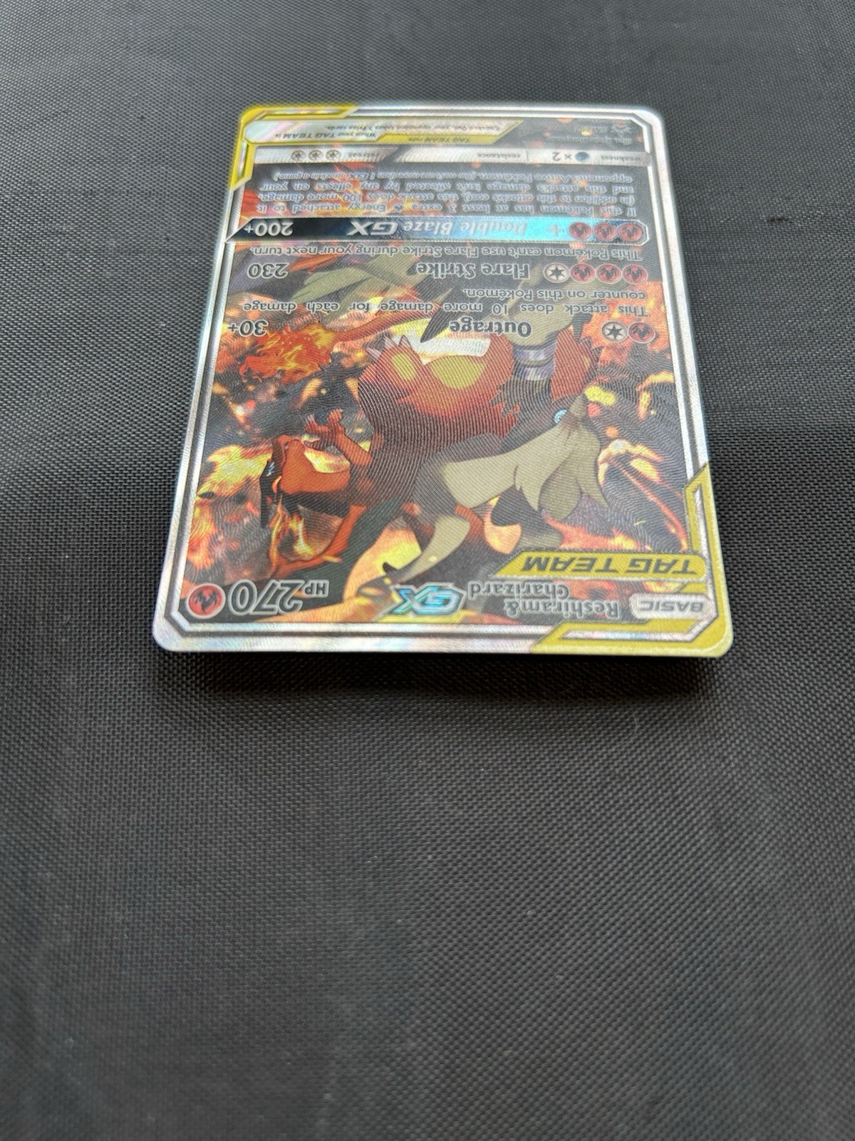 2019 Pokemon Reshiram & Charizard GX Black Star Promo Full Art #SM201 – NM