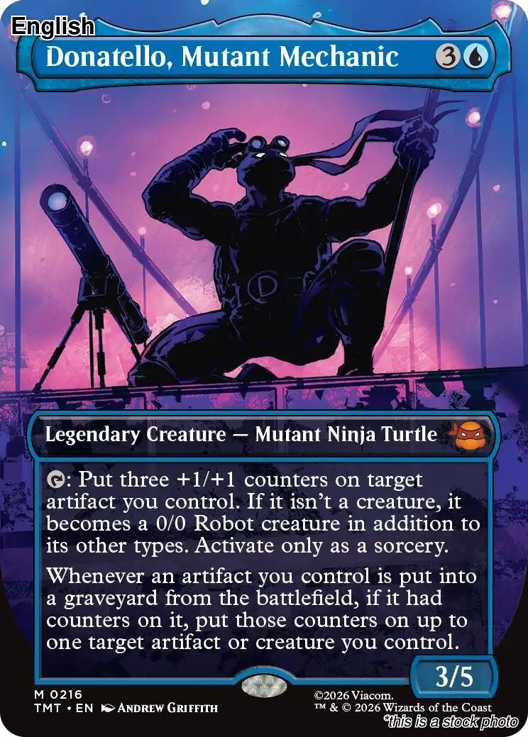 Donatello, Mutant Mechanic (Borderless) EN [TMT – 216] – NM TCG MTG