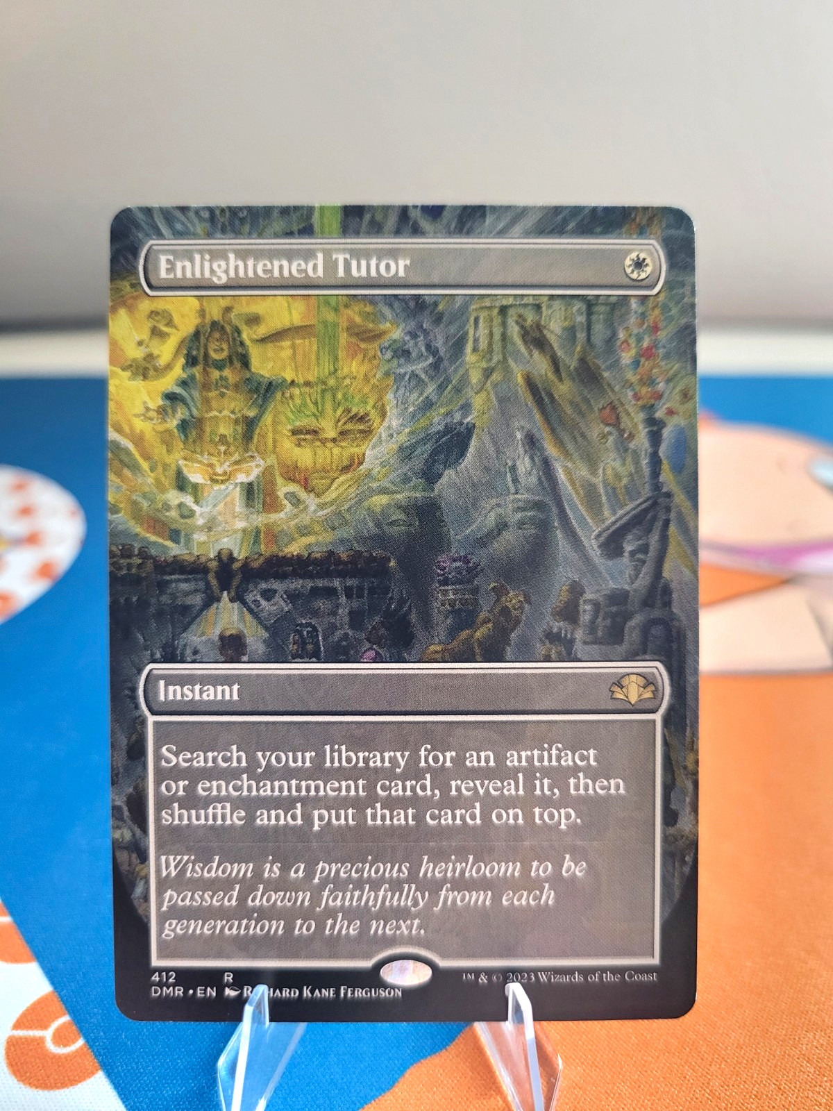 MTG Wizards Enlightened Tutor 412 Dominaria Remastered Borderless Rare Instant
