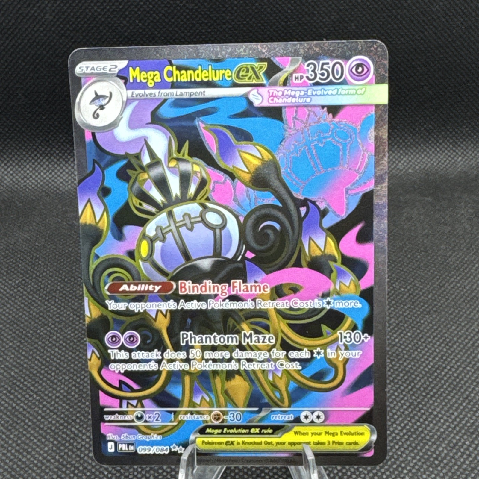 Pokemon TCG Mega Chandelure ex 099/084 Ultra Rare Pitch Black NM English